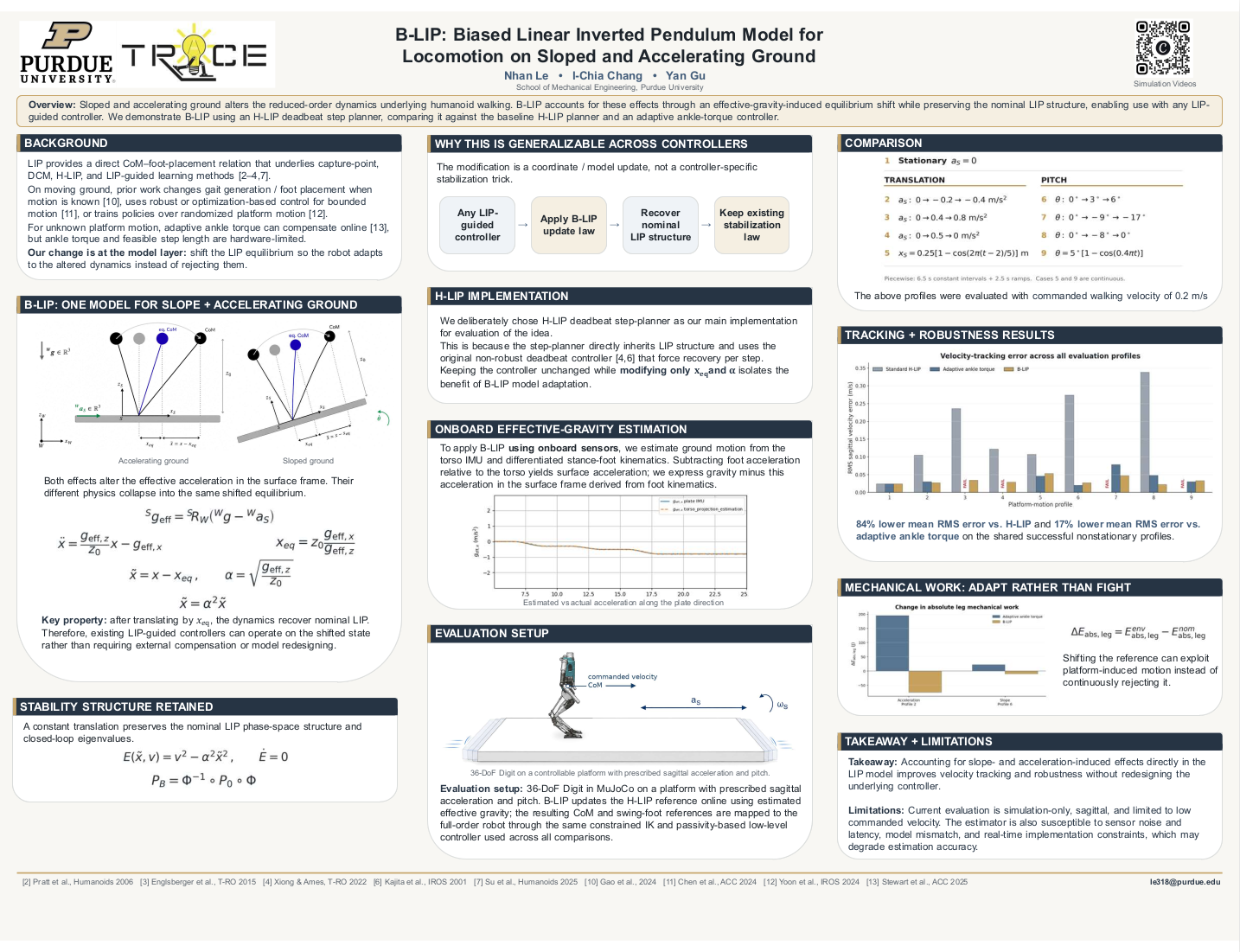 B-LIP: Biased Linear Inverted Pendulum Model for Locomotion on Sloped and Accelerating Ground