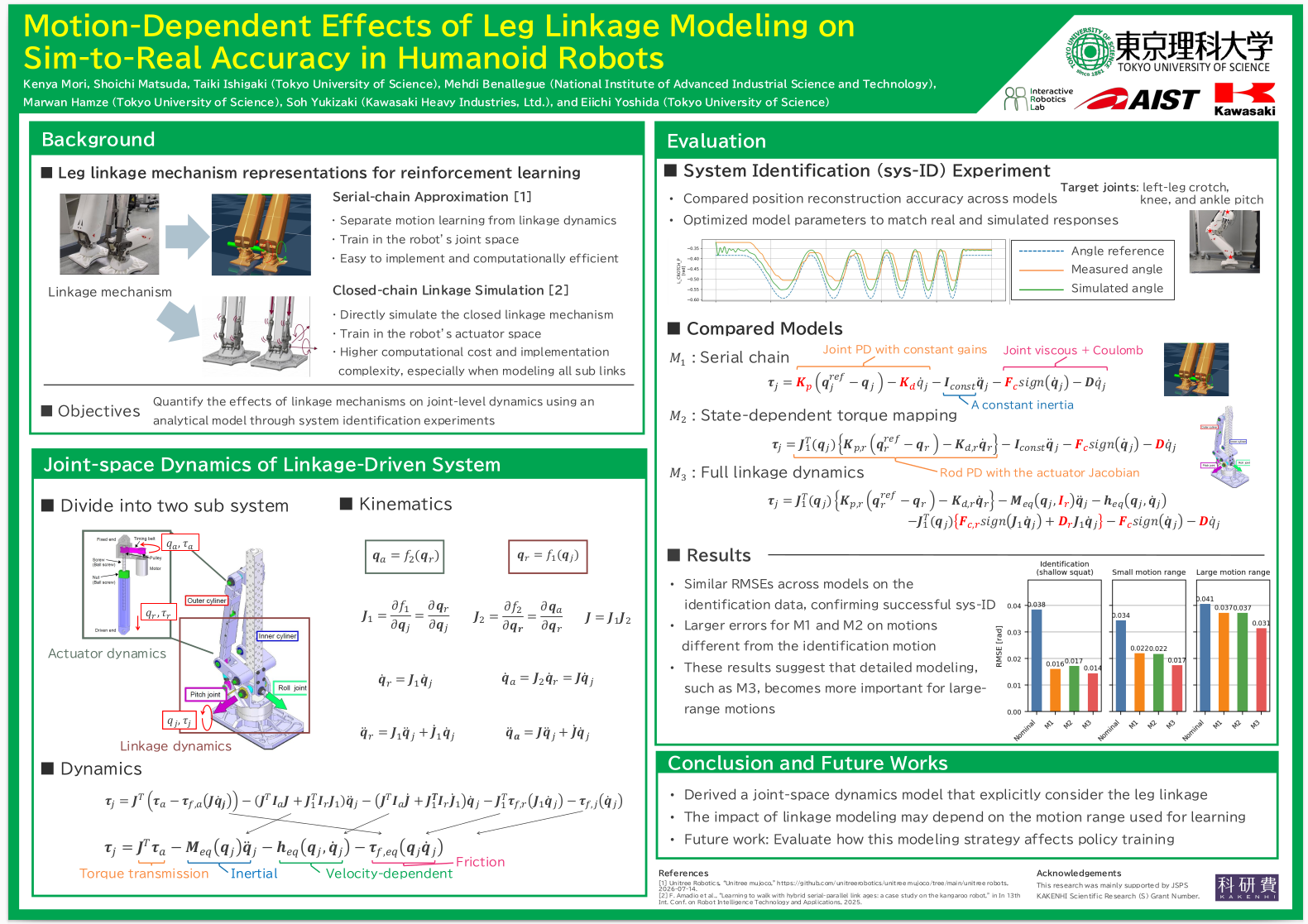 Motion-Dependent Effects of Leg Linkage Modeling on Sim-to-Real Accuracy in Humanoid Robots